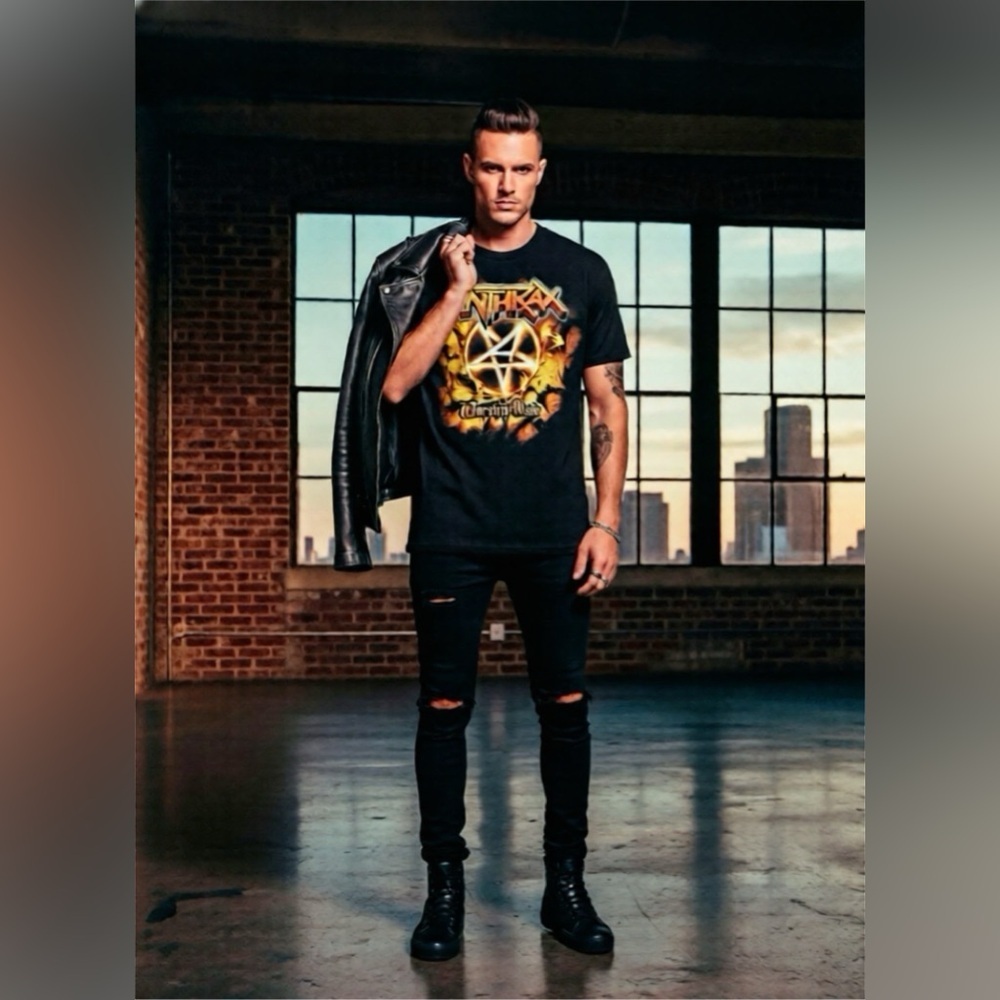 Anthrax Concert T Shirt Mens XL World Tour 2011 - 2012 Double Sided Black.